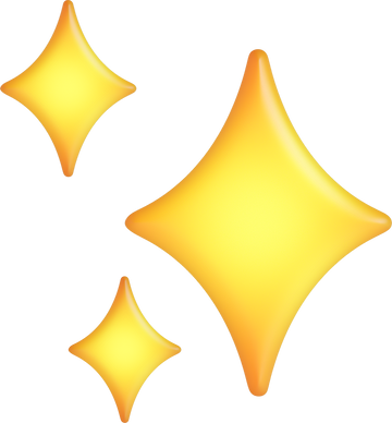 3D Stylized Sparkle Emoji