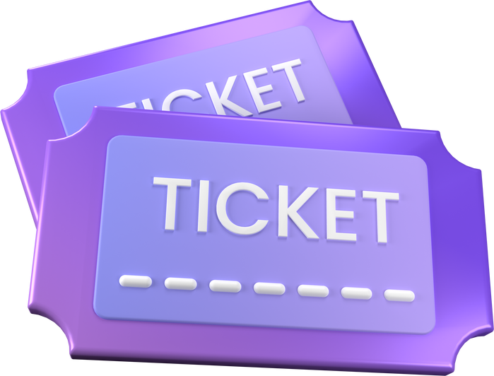 Ticket 3D illustration