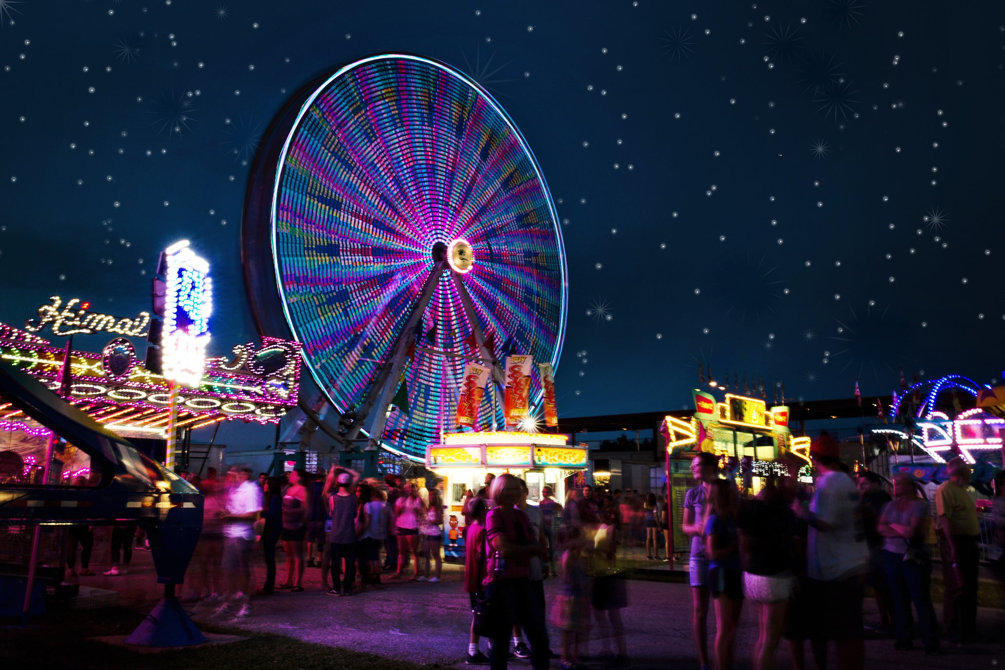 Ferris Wheel at Night